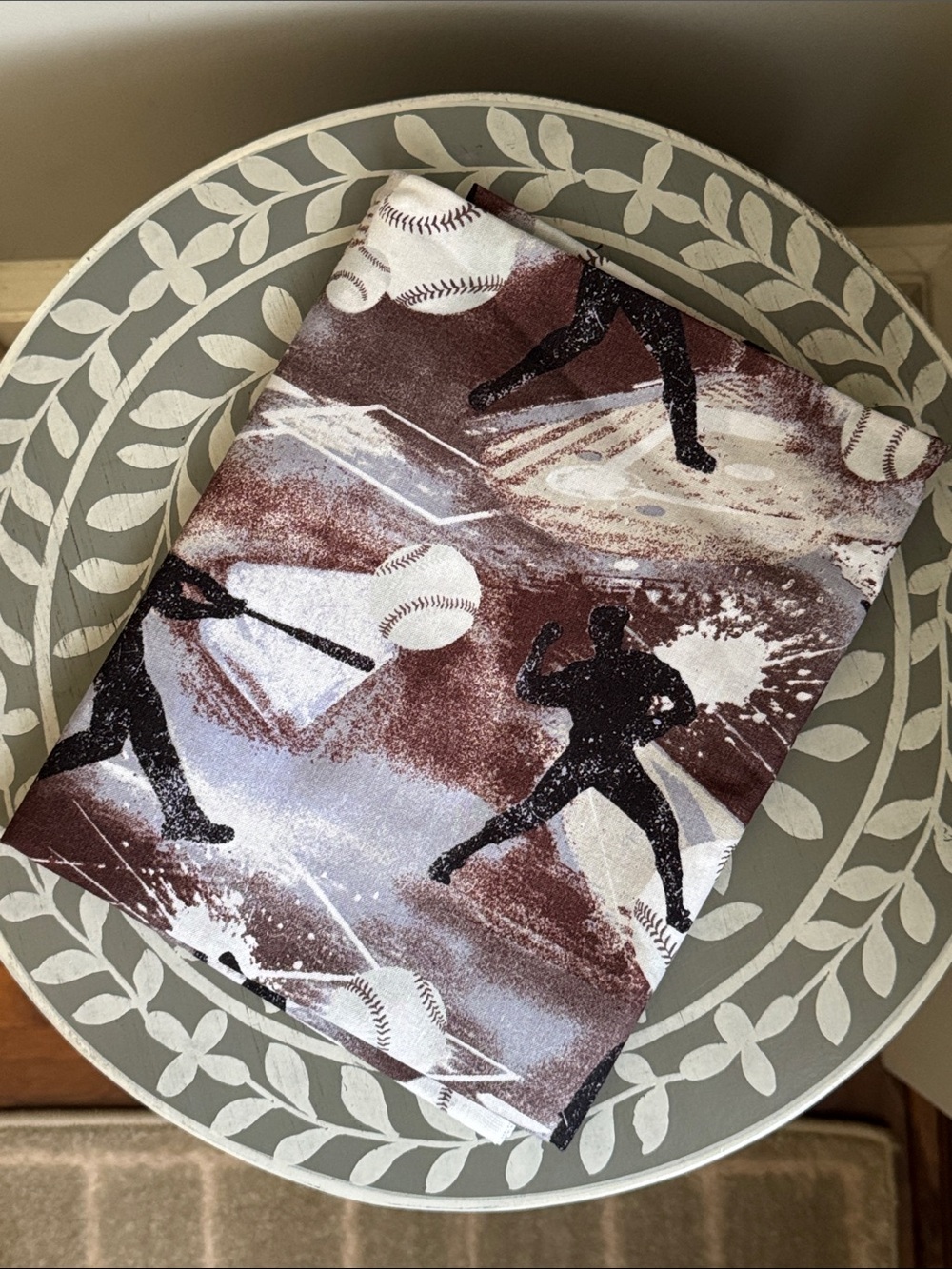 Fabri-Quilt Cotton Fabric Baseball Print One Yard